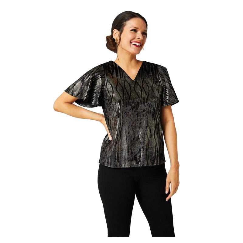 Biba Womens/Ladies Velvet Relaxed Fit Top / Black